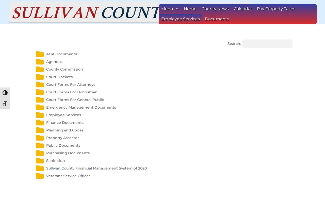 Sullivan County court docket document library